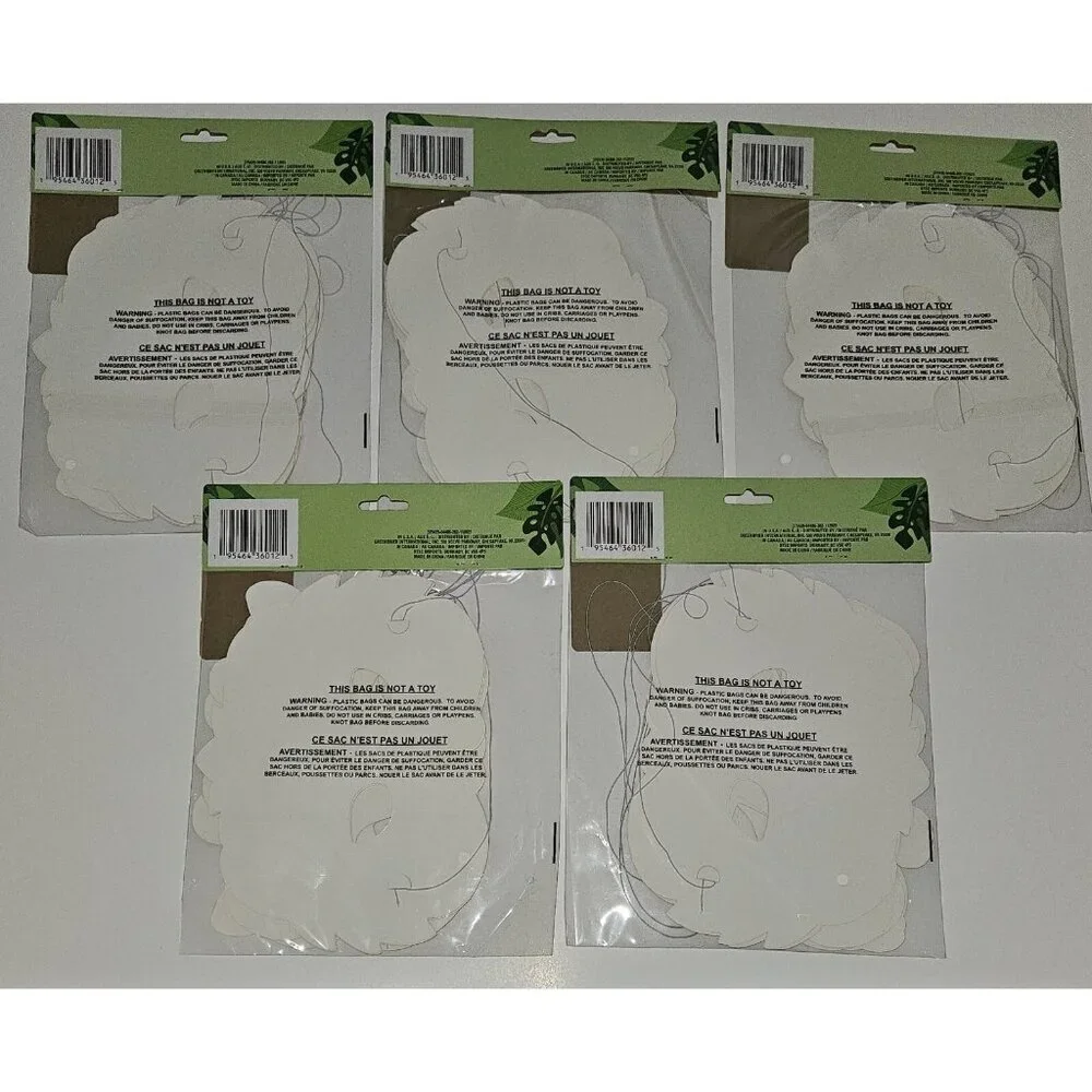 NEW 5 Pk Jungle Animal Paper Masks Lot Birthday Party Monkey Tiger Giraffe Lion